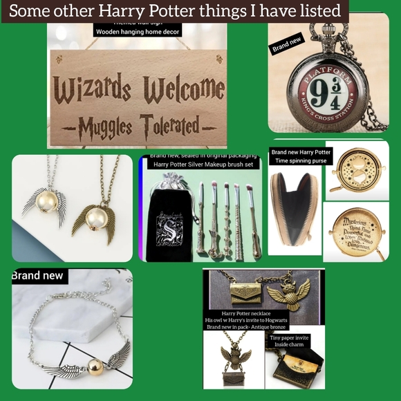 Harry Potter Vintage Quartz Pocket Watch Necklace stainless steel new - Picture 9 of 9